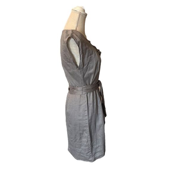 Loft Women's Gray 100% Cotton Scoop Neck Sleeveless Knee Length Dress - Picture 6 of 12